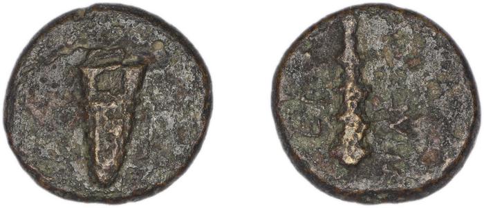 Erythrae Kinns 1980 Period III.1, AE 6, реверс, bm