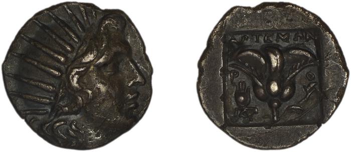 Rhodes Jenkins 1989 Group B drachms, реверс, bm