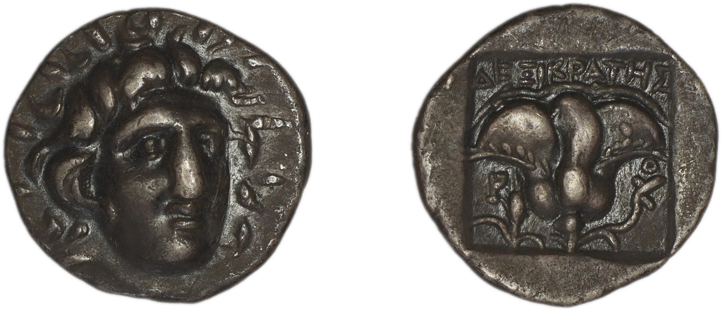 Rhodes Jenkins 1989 Group B hemidrachms, аверс, bm