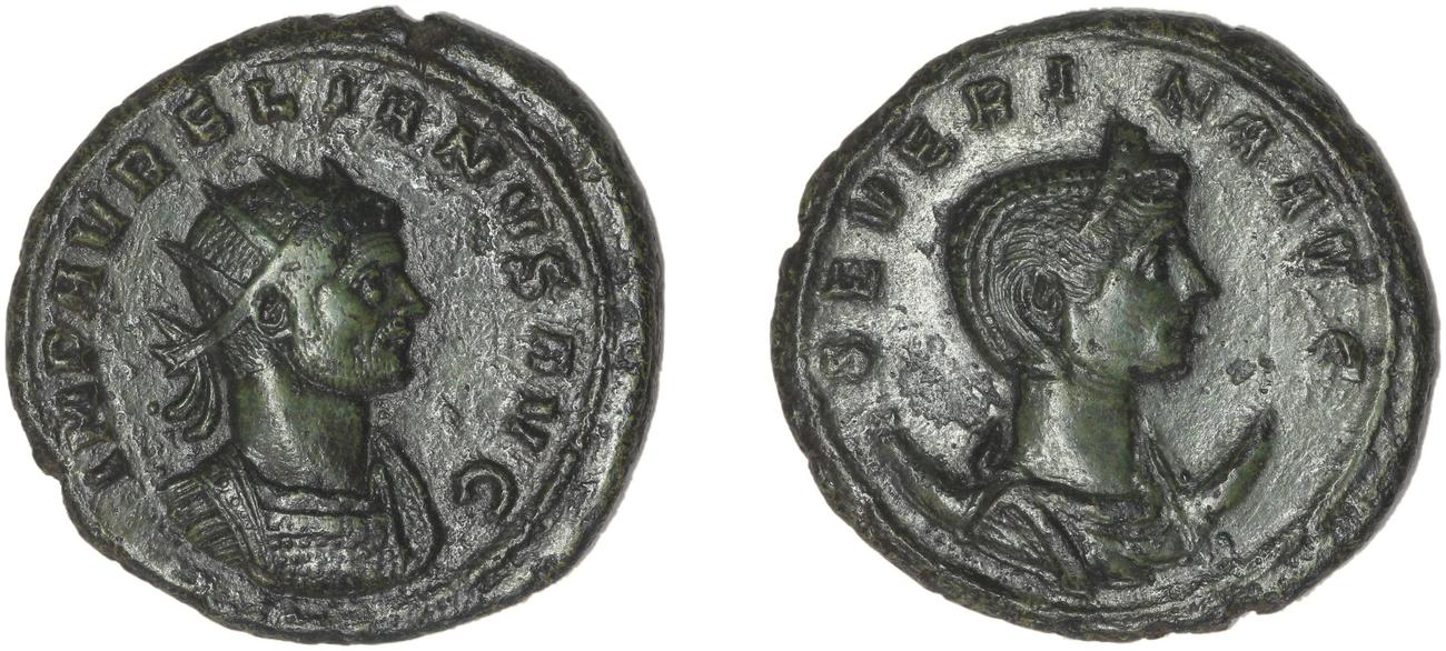 obverse RIC V Aurelian and Severina 2