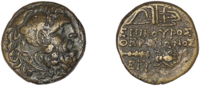 Erythrae Kinns 1980 Period III.2, AE 10, реверс, bm