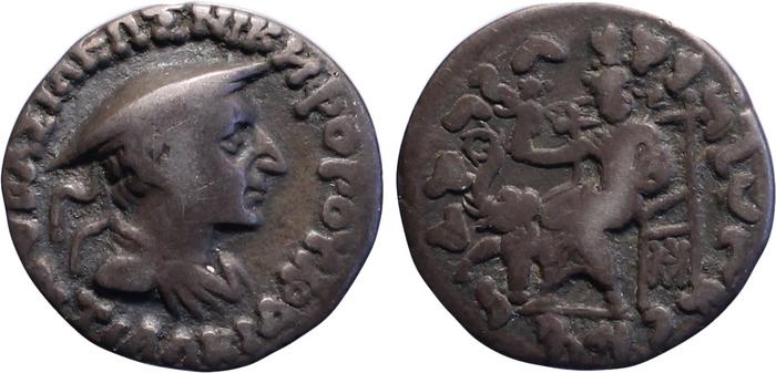 Bactrian and Indo-Greek Coinage Antialcidas 17.1, bm