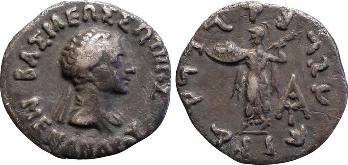 Bactrian and Indo-Greek Coinage Menander I 13.2, bm