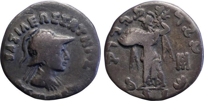 Bactrian and Indo-Greek Coinage Menander I 14.12, bm