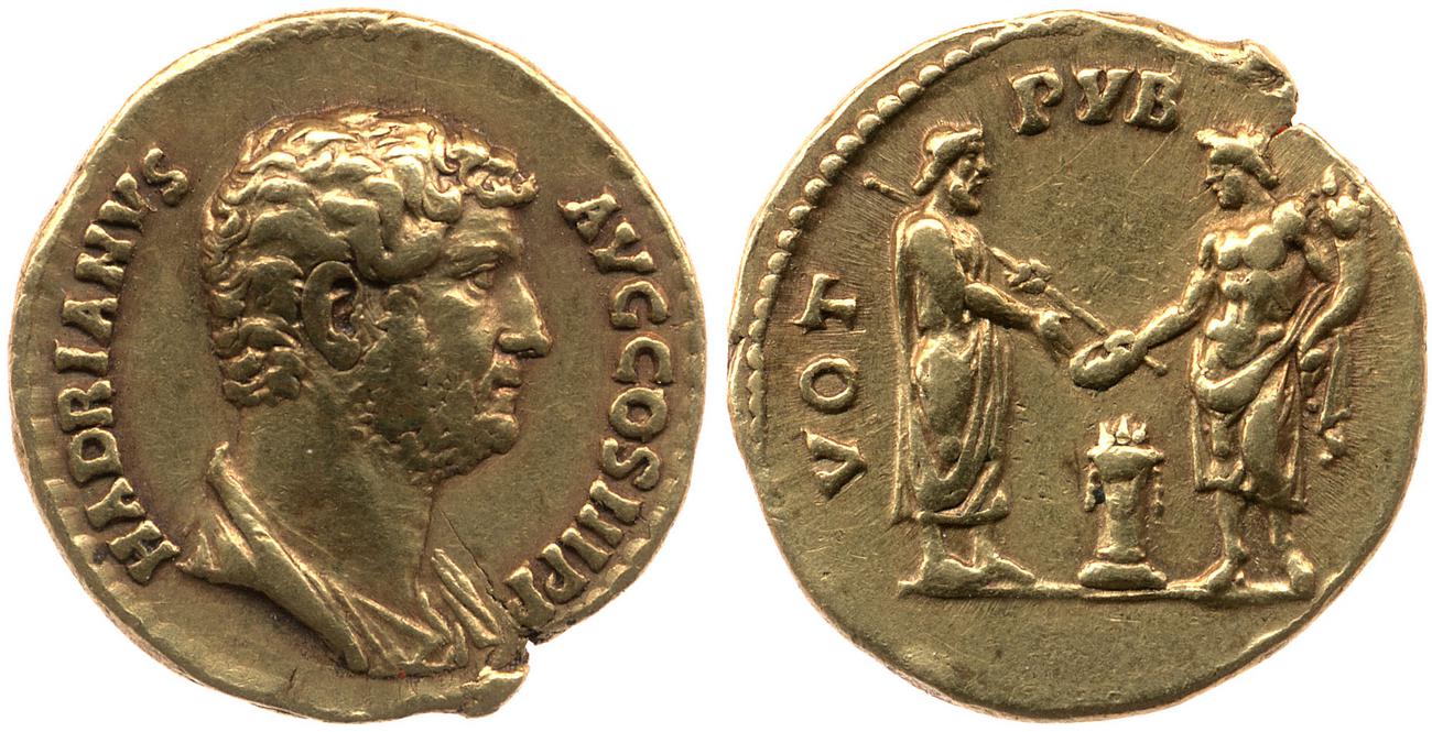 аверс RIC II, Part 3 (second edition) Hadrian 2034