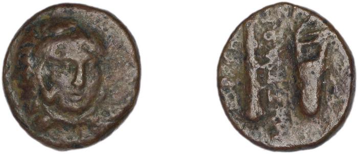 Erythrae Kinns 1980 Period III.1, AE 7, реверс, bm