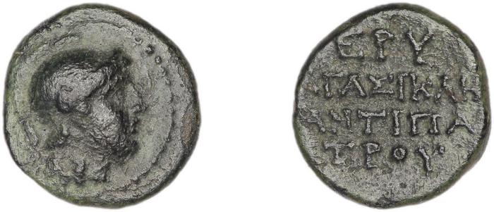 реверс Erythrae Kinns 1980 Period IV, AE 17