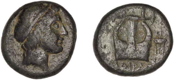 Colophon Kinns 1980 Period I.2, AE 6, реверс, bm