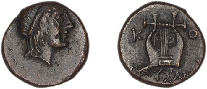 реверс Colophon Kinns 1980 Period I.2, AE 6
