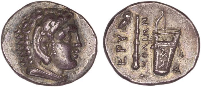 реверс Erythrae Kinns 1980 Period II.2, AR 1
