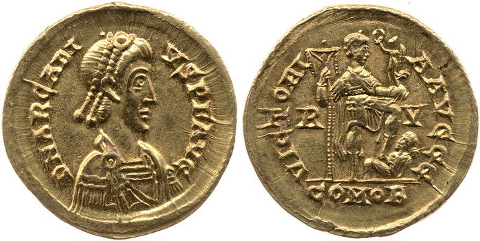 RIC X Honorius 1286, реверс, bm