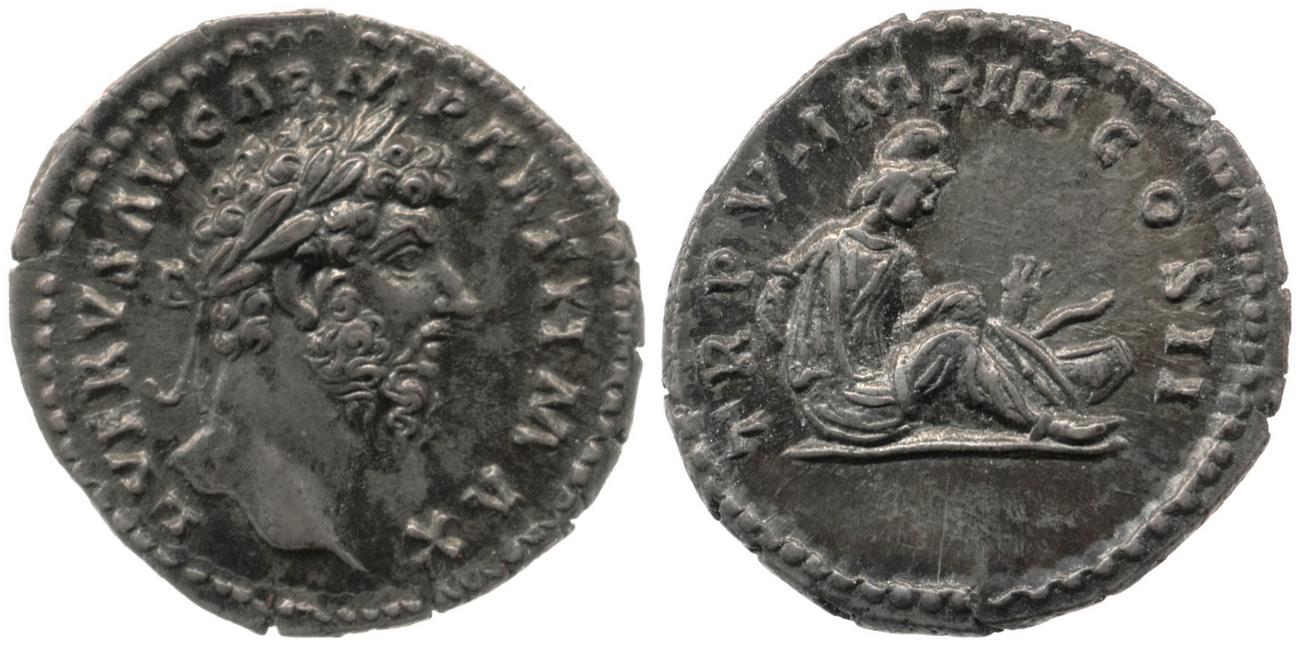 RIC III Marcus Aurelius 540, аверс, bm