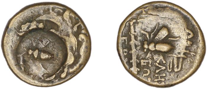 Erythrae Kinns 1980 Period III.2, AE 10, реверс, bm