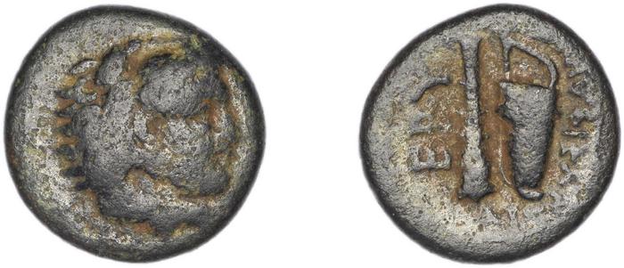 Erythrae Kinns 1980 Period II.1, AE 5, реверс, bm