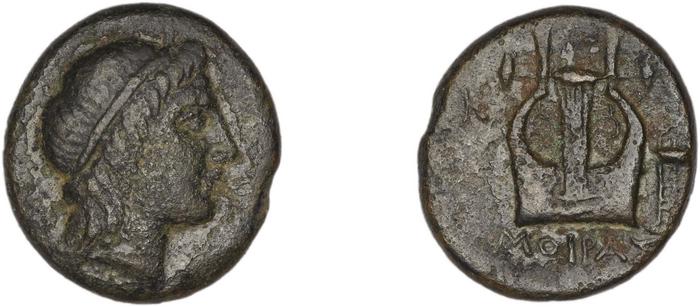 Colophon Kinns 1980 Period I.2, AE 6, реверс, bm