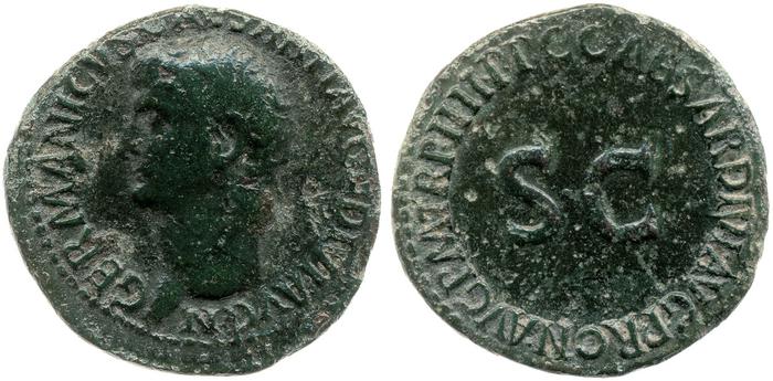 RIC I (second edition) Gaius/Caligula 50, реверс, bm