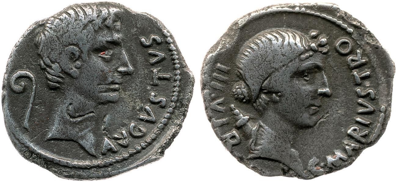 RIC I (second edition) Augustus 403, аверс, bm