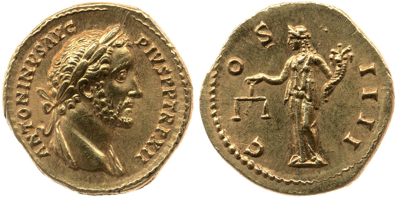 аверс RIC III Antoninus Pius 177e