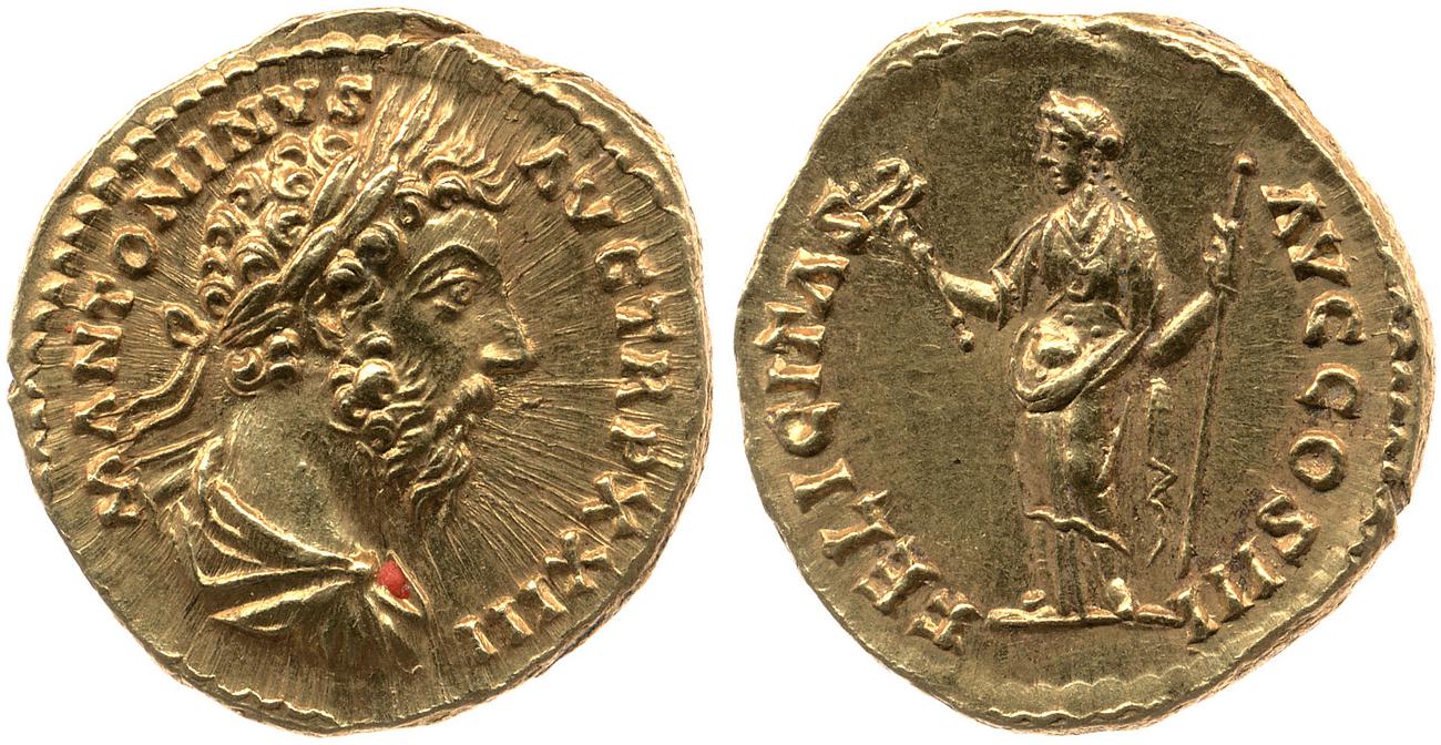 аверс RIC III Marcus Aurelius 201