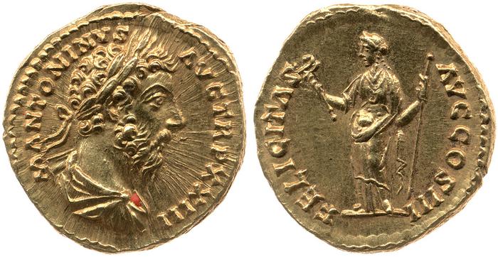 реверс RIC III Marcus Aurelius 201