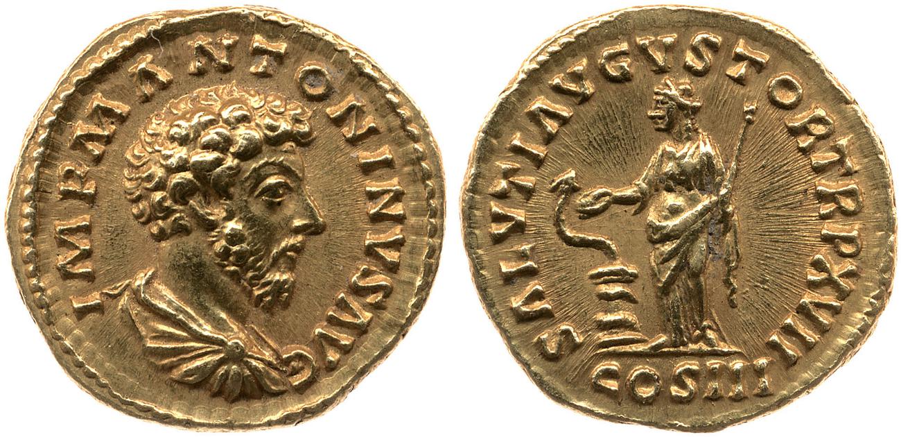 RIC III Marcus Aurelius 77, аверс, bm