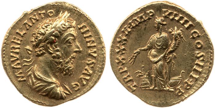 RIC III Marcus Aurelius 389, реверс, bm