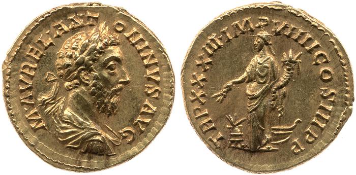 реверс RIC III Marcus Aurelius 398
