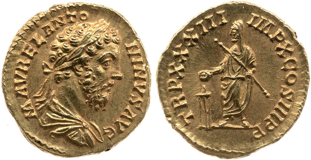 аверс RIC III Marcus Aurelius 407