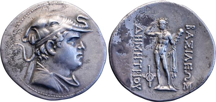 аверс Bactrian and Indo-Greek Coinage Demetrius I 1.2