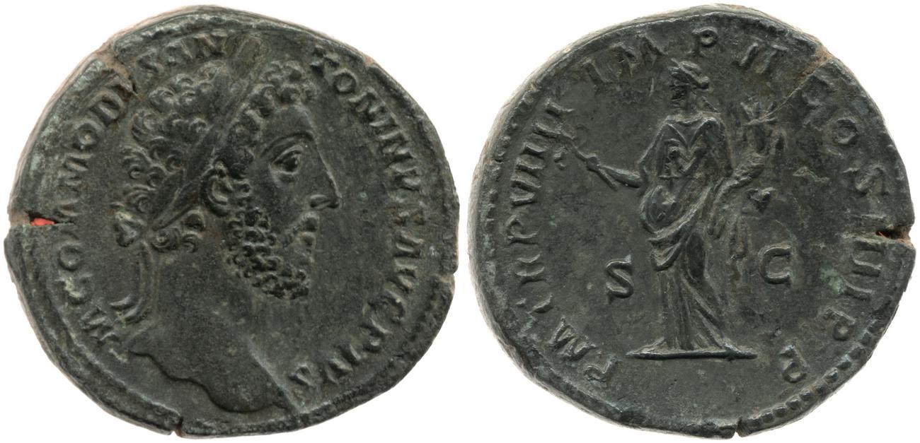 RIC III Commodus 402, аверс, bm