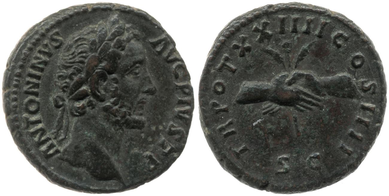 RIC III Antoninus Pius 1055, аверс, bm