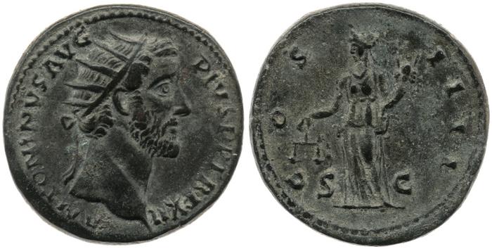 RIC III Antoninus Pius 858, реверс, bm