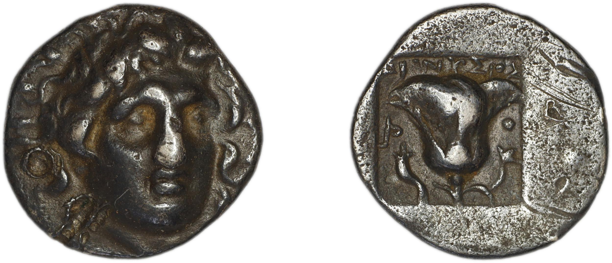 Rhodes Jenkins 1989 Group B hemidrachms, аверс, bm