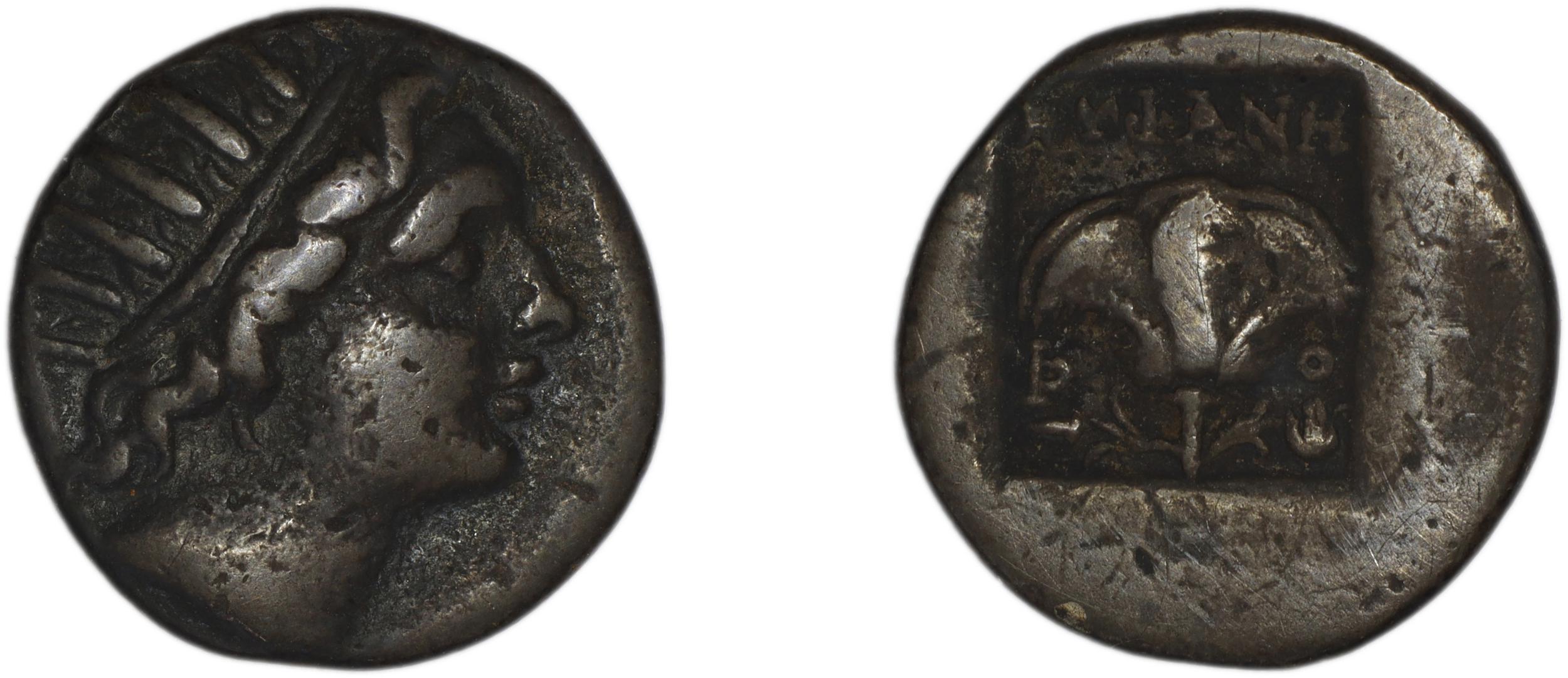 Rhodes Jenkins 1989 Group E drachms, аверс, bm