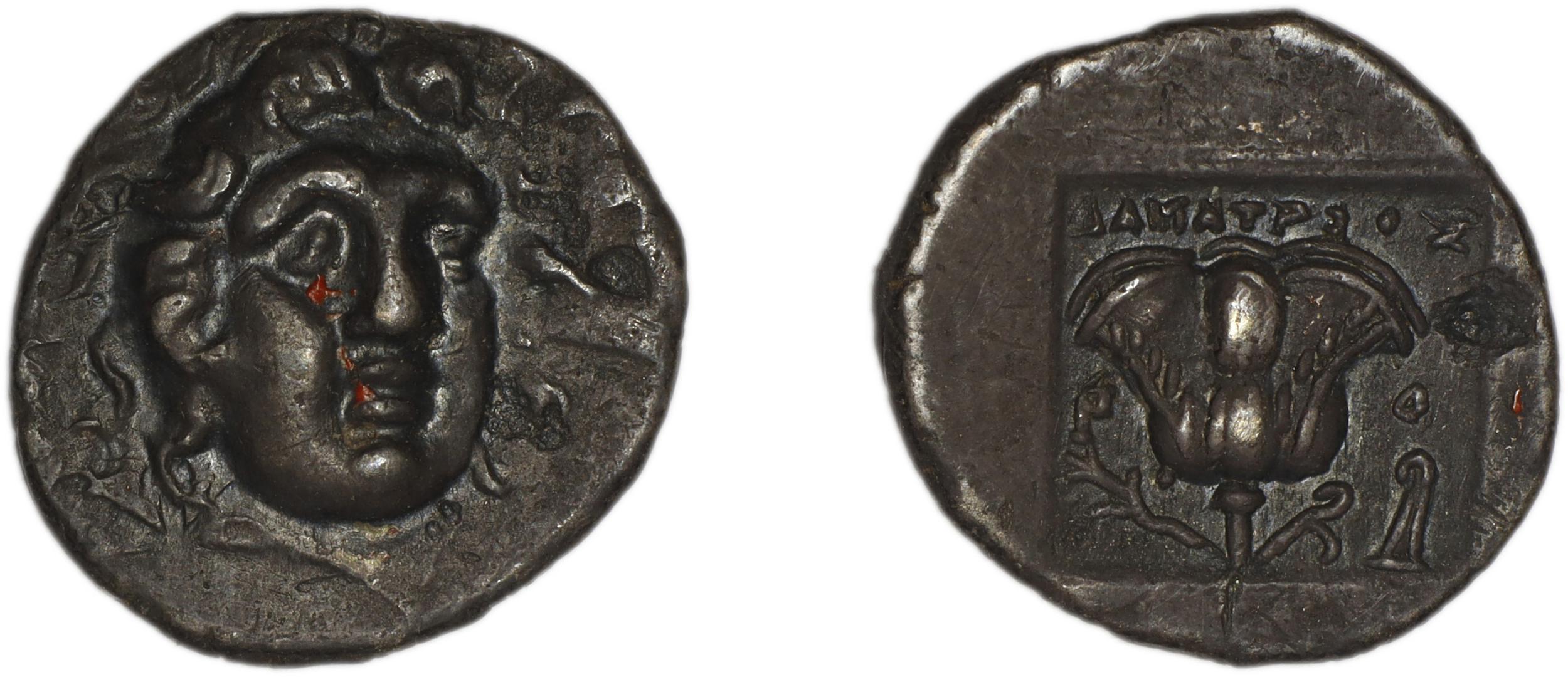 Rhodes Jenkins 1989 Group B hemidrachms, аверс, bm