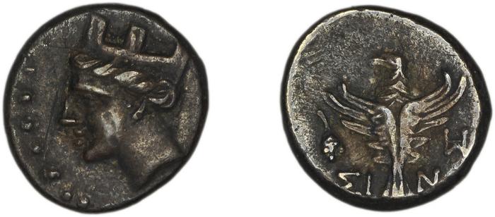 Sinope Waddington 1925 44, реверс, bm