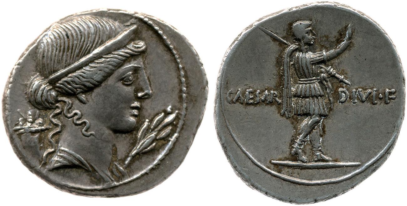 RIC I (second edition) Augustus 253, аверс, bm
