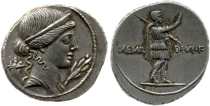 RIC I (second edition) Augustus 253, реверс, bm