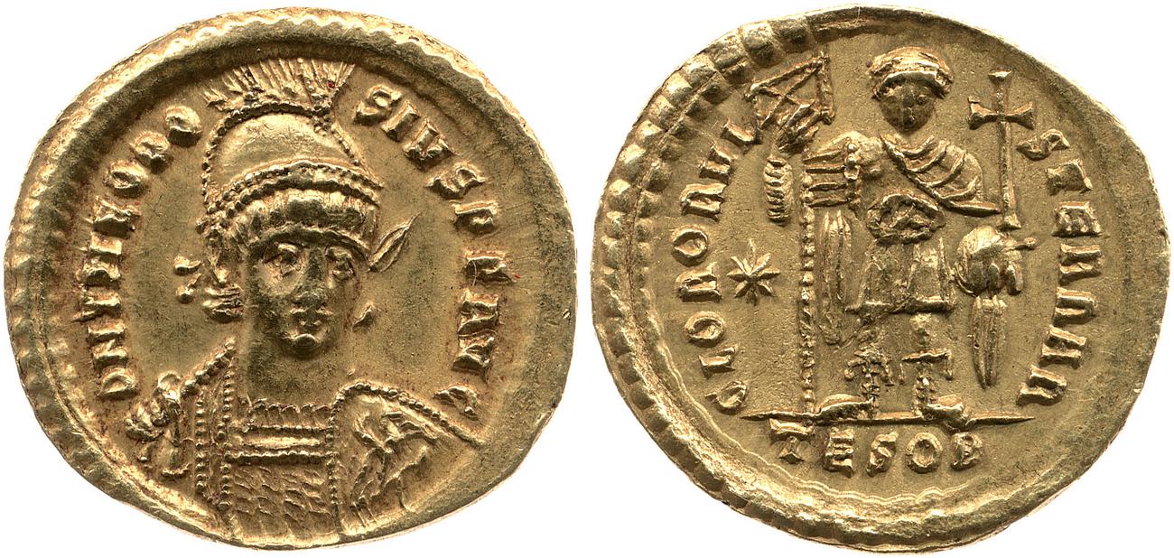 аверс RIC X Theodosius II (East) 361