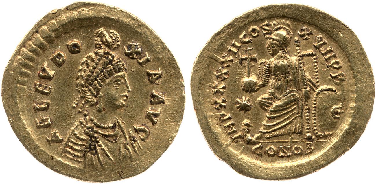 аверс RIC X Theodosius II (East) 290