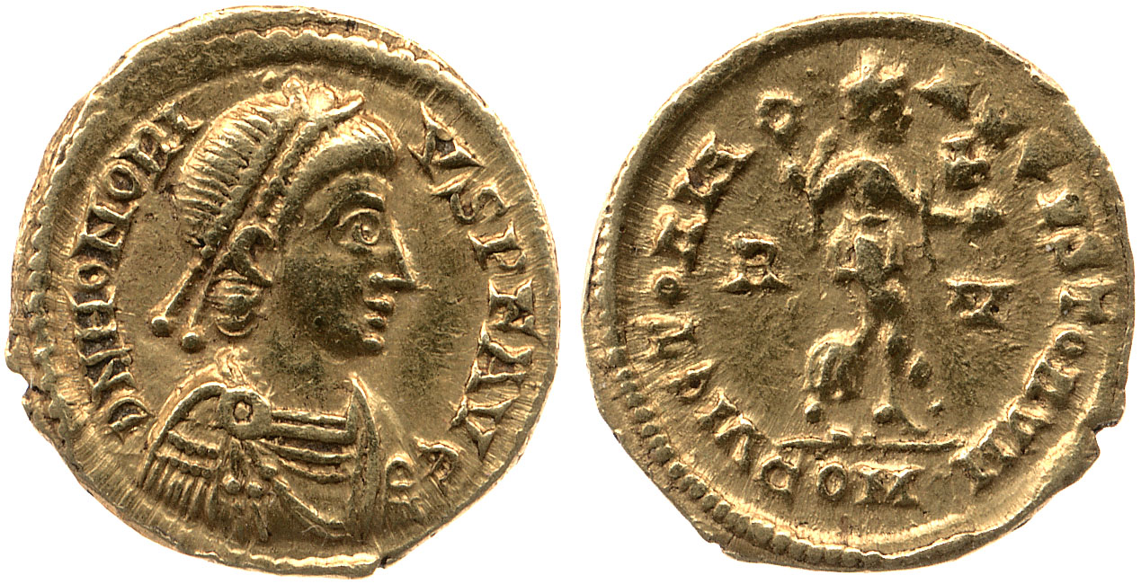 RIC X Honorius 1338, аверс, bm