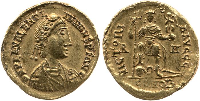 RIC X Valentinian III 2005, реверс, bm