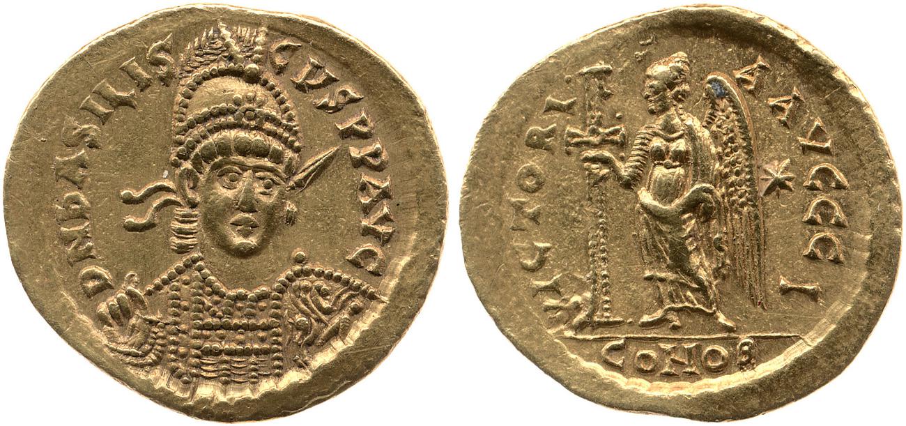 RIC X Basiliscus 1003, аверс, bm