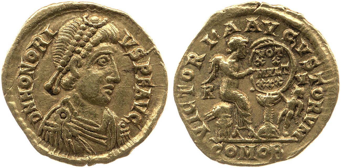 аверс RIC X Honorius 1336