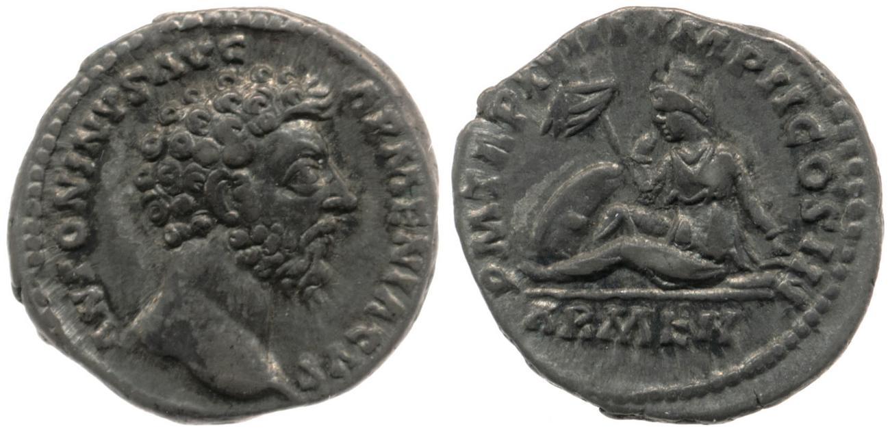 RIC III Marcus Aurelius 80, аверс, bm