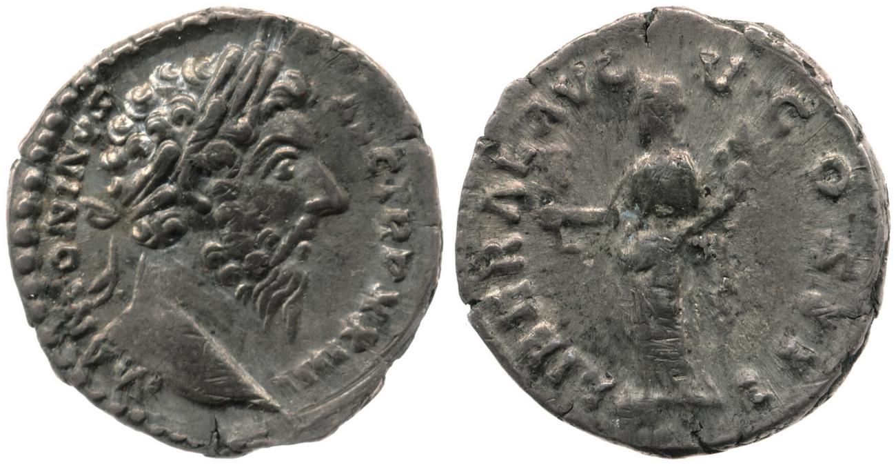 аверс RIC III Marcus Aurelius 221