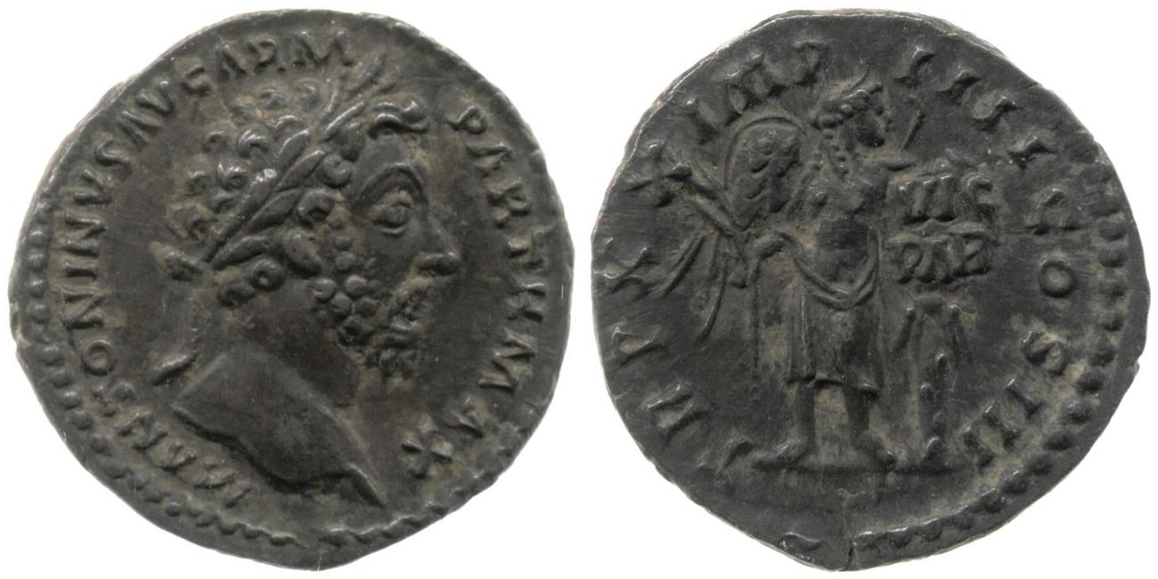 аверс RIC III Marcus Aurelius 163