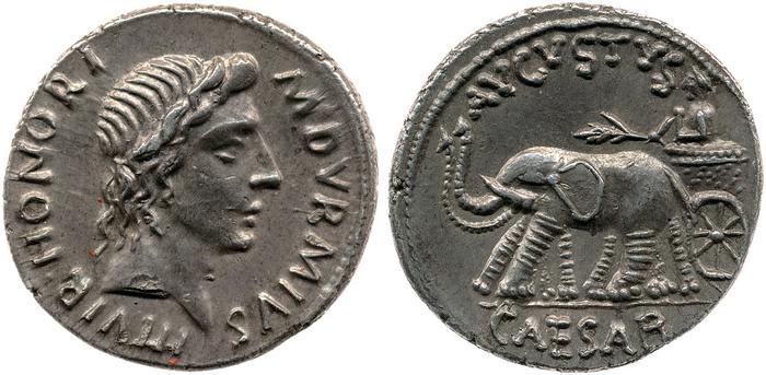RIC I (second edition) Augustus 311, реверс, bm