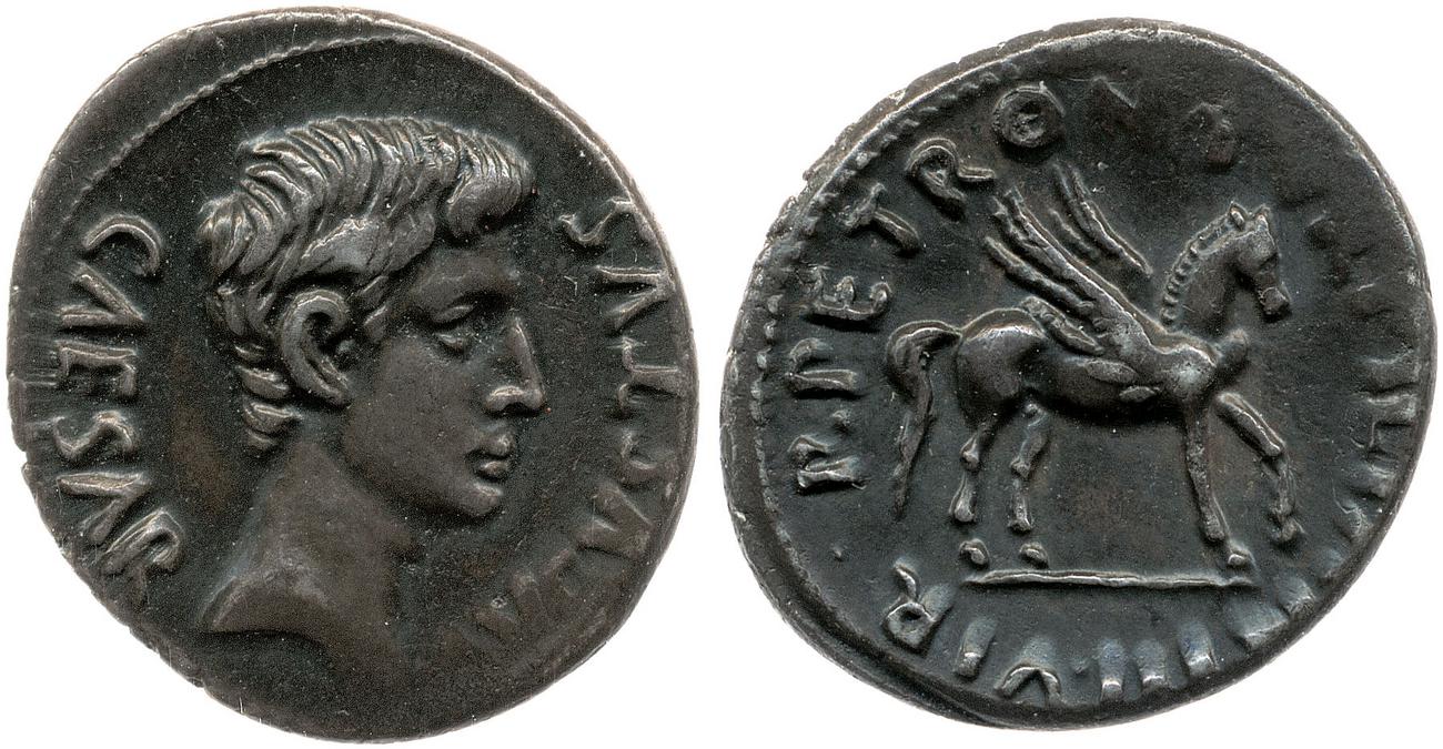 RIC I (second edition) Augustus 297, аверс, bm