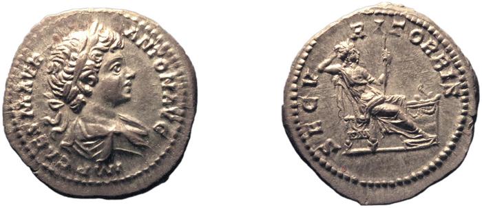 реверс RIC IV Caracalla 22A